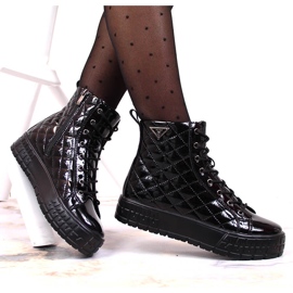 Botas insuladas de mujer acolchadas en piel negra Filippo PAW369 6
