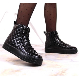 Botas insuladas de mujer acolchadas en piel negra Filippo PAW369 7