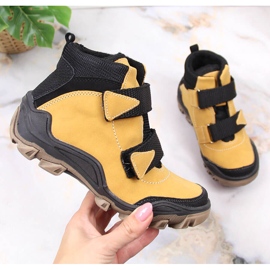 Zapatos niño calentitos con cierre adhesivo camel Kornecki 6394 marrón 1