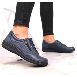Cómodos zapatos mujer azul marino Helios 7