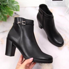 Botas de mujer de tacón Sergio Leone en negro con circonitas 4