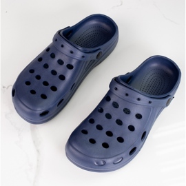 Pantuflas ligeras de hombre Shelovet azul marino 2
