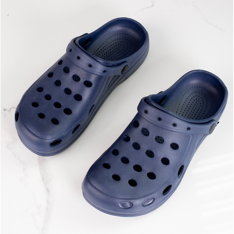 Pantuflas ligeras de hombre Shelovet azul marino 2