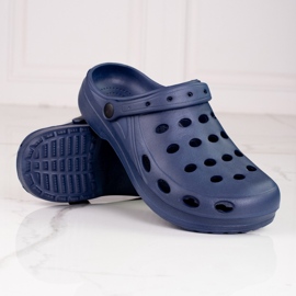 Pantuflas ligeras de hombre Shelovet azul marino 1