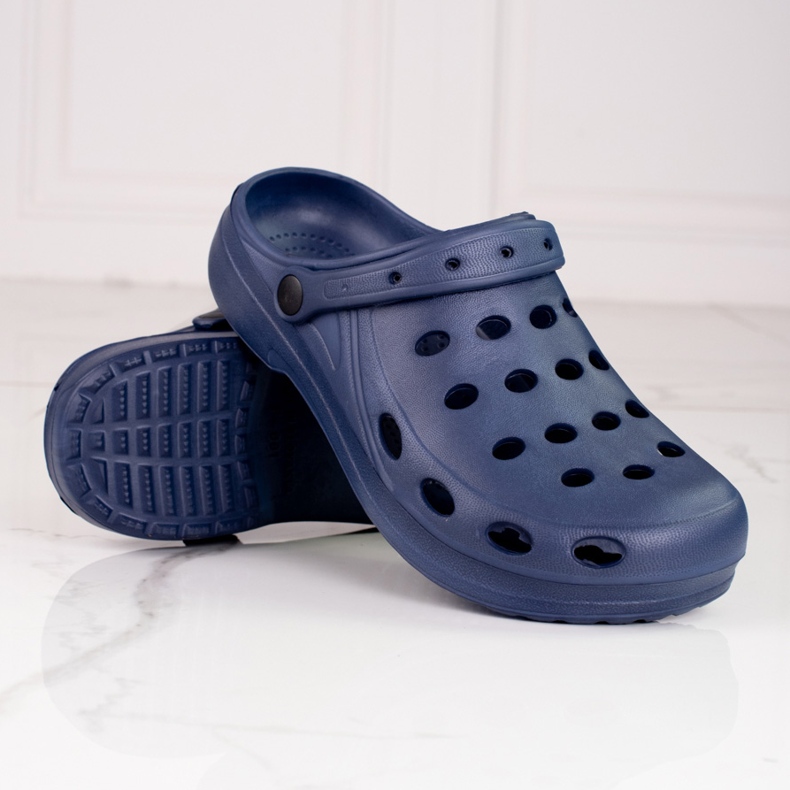 Pantuflas ligeras de hombre Shelovet azul marino 1