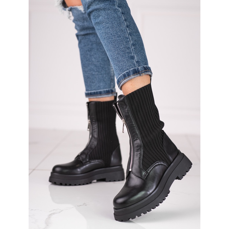 Shelovet bolsos de mujer negros con cremallera. 1