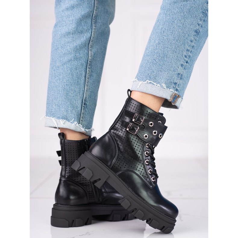 Bolsos de mujer calados en la plataforma Shelovet. negro 2