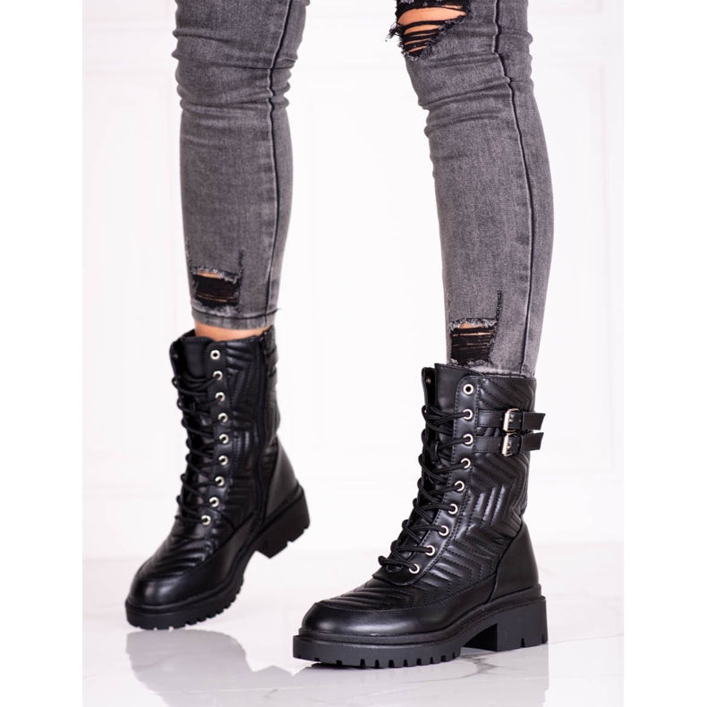 Trabajadoras con elegante acolchado Shelovet negro 1