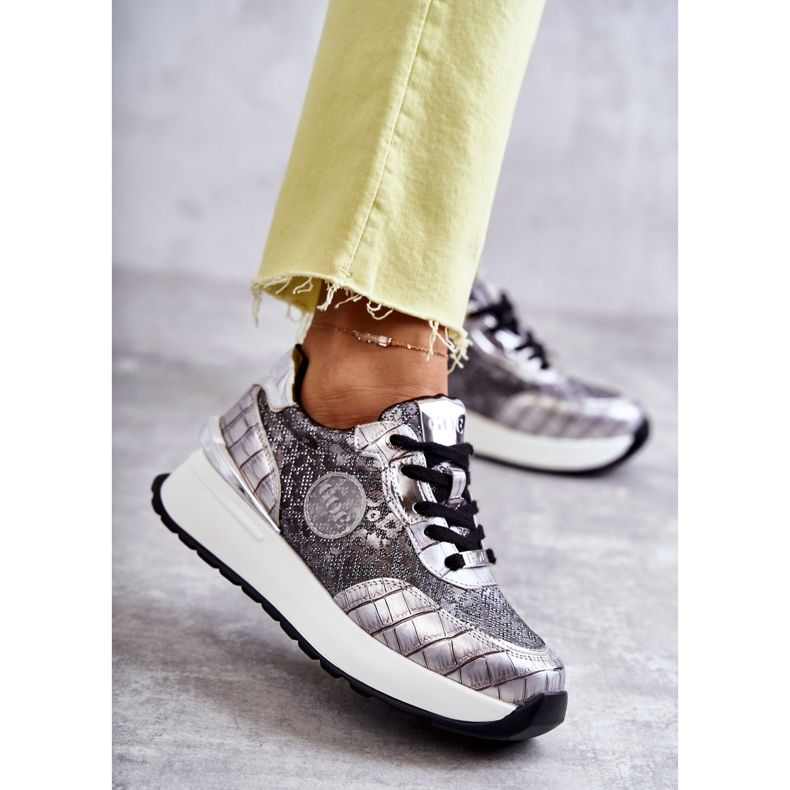 Deportivas Mujer Con Cuña GOE KK2N4083 Plata 1