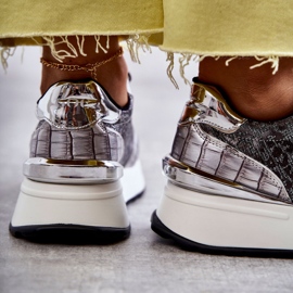 Deportivas Mujer Con Cuña GOE KK2N4083 Plata 5