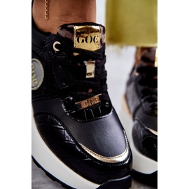 Deportivas Mujer Con Cuña GOE KK2N4085 Negras marrón negro dorado 9