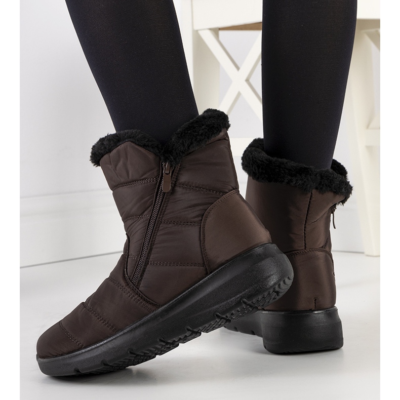 Botas acolchadas marrones de Blibrey marrón 1 Botas acolchadas marrones de Blibrey marrón 1