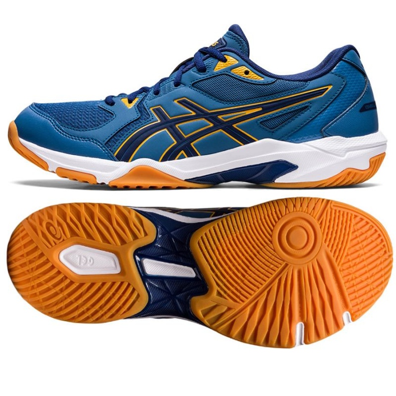 Zapatillas de voleibol Asics Gel-Rocket 10 M 1071A054 407 azul azules y azul marino 1