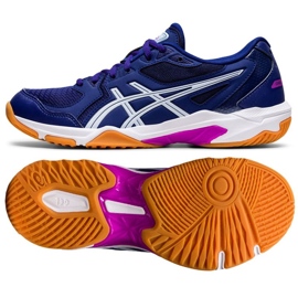 Zapatillas de voleibol Asics Gel-Rocket 10 W 1072A056 405 azul marino azules y azul marino 1