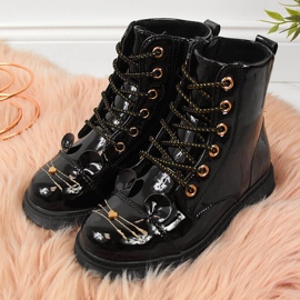 Botas aislantes con orejas Miss❤E negras para niña negro 2