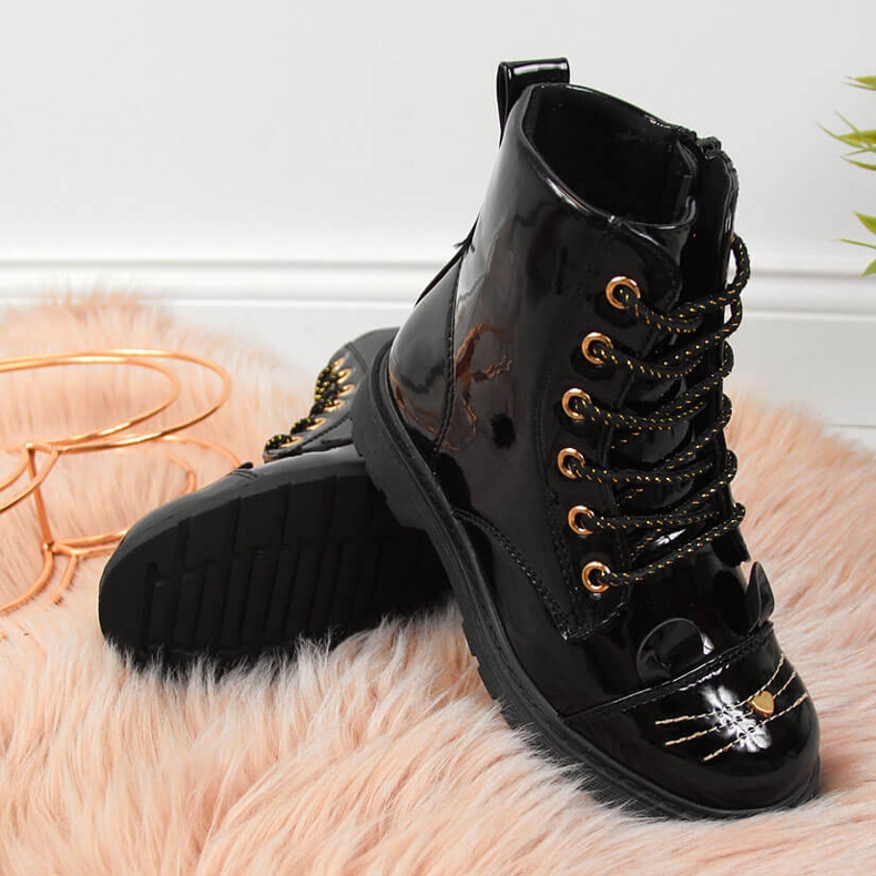 Botas aislantes con orejas Miss❤E negras para niña negro 1