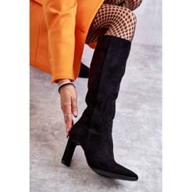FG2 Botas de Mujer con Tacón a la Rodilla Negro Truly Love 9