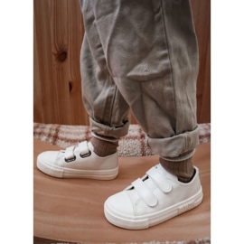 Deportivas Infantiles de Piel Con Velcro Big Star KK374093 Blanco 9