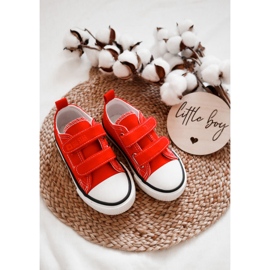 Deportivas Infantiles de Tela Con Velcro Big Star KK374082 Rojo 4