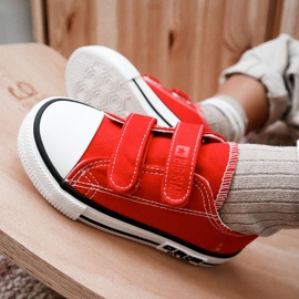 Deportivas Infantiles de Tela Con Velcro Big Star KK374082 Rojo 13