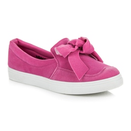 Seastar Deportivas de ante con lazo rosado 2