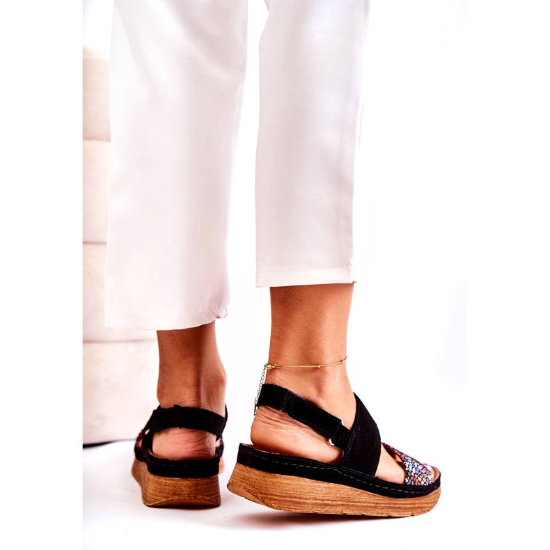 Sandalias de Mujer en Piel Maciejka 04142-20 Negro multicolor 3