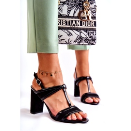 Sandalias De Cuero De Moda En Un Bar Black Passion negro 3 Sandalias De Cuero De Moda En Un Bar Black Passion negro 3