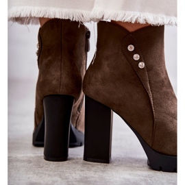 PG1 botines de gamuza en un poste de lagerlla caqui verde 2 PG1 botines de gamuza en un poste de lagerlla caqui verde 2