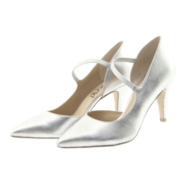 Zapatos de salón con cinturón Caprice 24402 plateado plata 5