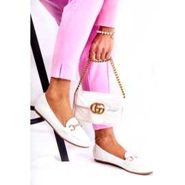 Mocasines Mujer Piel Con Adorno, Blanco 2 Mocasines Mujer Piel Con Adorno, Blanco 2