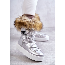 Botas de Nieve Mujer Cordones Plata Santero 1