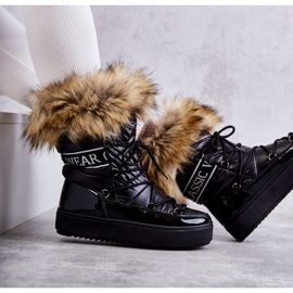 Botas de Nieve Mujer Cordones Negro Santero 6