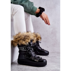 Botas de Nieve Mujer Cordones Negro Santero 5