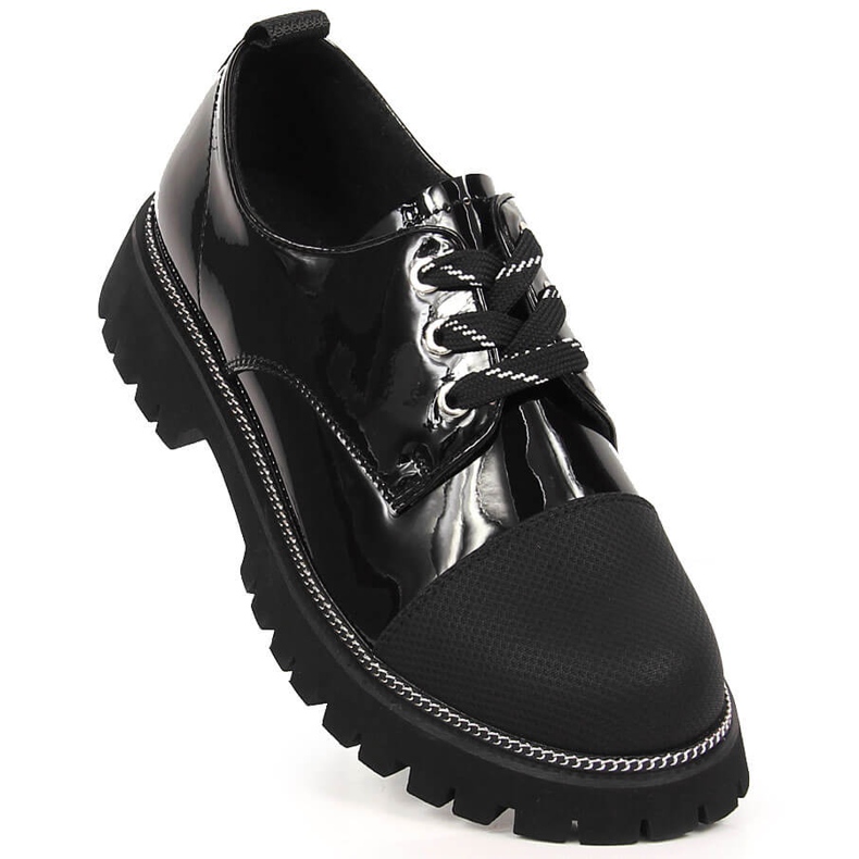 Zapatos mujer piel lacado negro Artiker 1