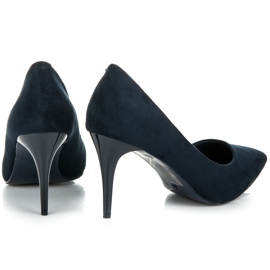 Comer Tacones de ante azul 3