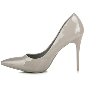 Comer Tacones lacados en gris 3