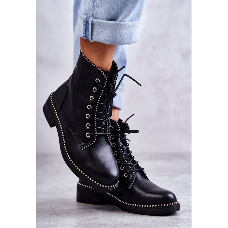 PG1 Botas Mujer Con Tachuelas Rostill Negro 2