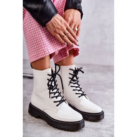 Botas Mujer Piel Serpiente Blancas Cálidas Salma blanco 2