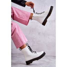 Botas Mujer Piel Serpiente Blancas Cálidas Salma blanco 1