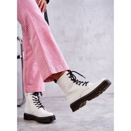 Botas Mujer Piel Serpiente Blancas Cálidas Salma blanco 8