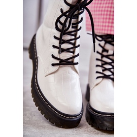 Botas Mujer Piel Serpiente Blancas Cálidas Salma blanco 7