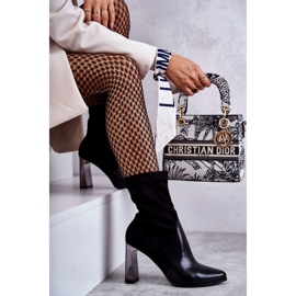 Botas altas ante tacón alto Laura Messi 2527 Negro 1