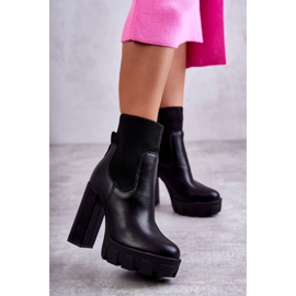 Botas Mujer Ecopiel Con Calcetín Negro Adalyn 7