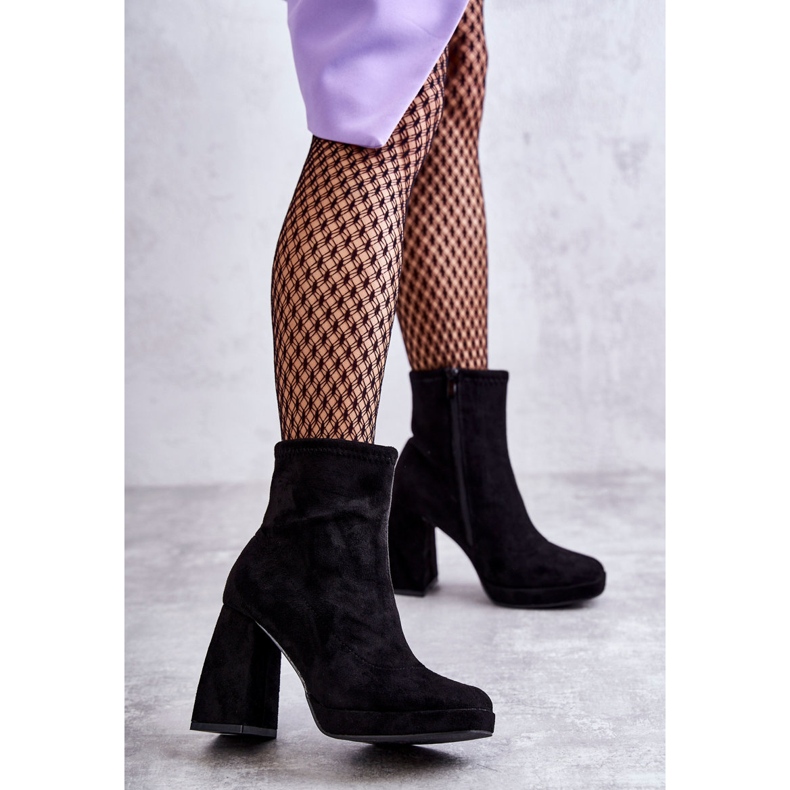 Botas Mujer Ante Tacón Negro Ramira 2