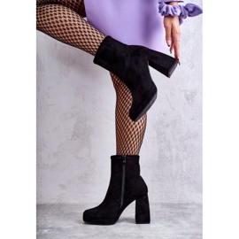 Botas Mujer Ante Tacón Negro Ramira 5