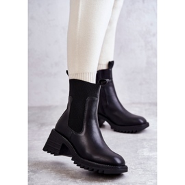Botas Cálidas De Mujer Negras Con Tacón Abella negro 1