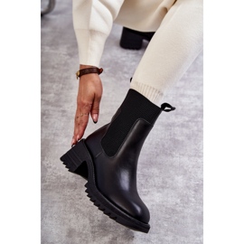 Botas Cálidas De Mujer Negras Con Tacón Abella negro 8