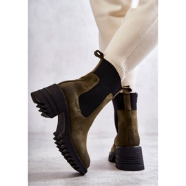 Botas De Mujer Cálidas Verdes Con Tacón Abella 9