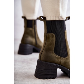 Botas De Mujer Cálidas Verdes Con Tacón Abella 8