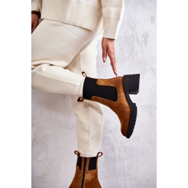 FE1 Botas Calientes De Mujer Con Tacón Alto Camel Abella marrón 5